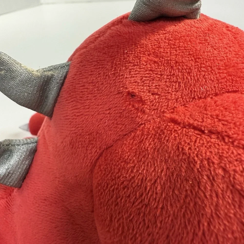 Manhattan Toy Company‎ RED & Silver CROUCHING DRAGON Plush 12